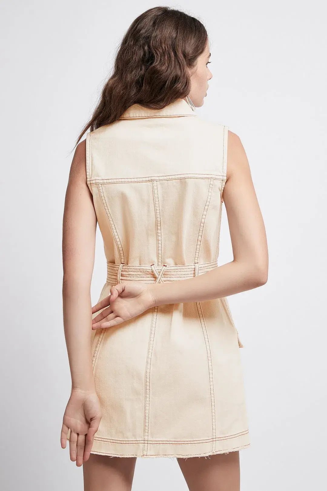 Aje Silvatica Mini Dress Beige Size 6 photo 3