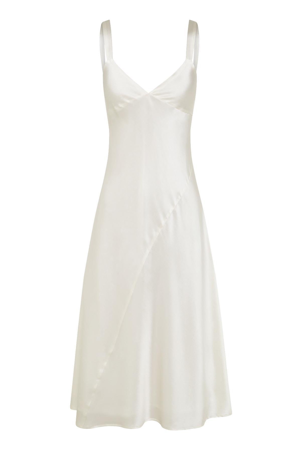 Hansen & Gretel Goldie silk dress bone Size 8 photo 3