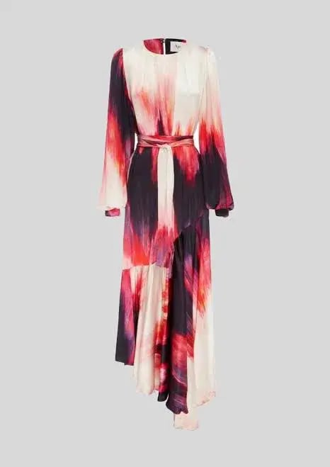 AJE Helena Silk Dye Maxi Dress In Miami Dye Size M/ AU 10 photo 3