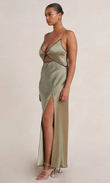 Bec & Bridge Hazel Maxi Dress Sage Green Size 6 photo 2
