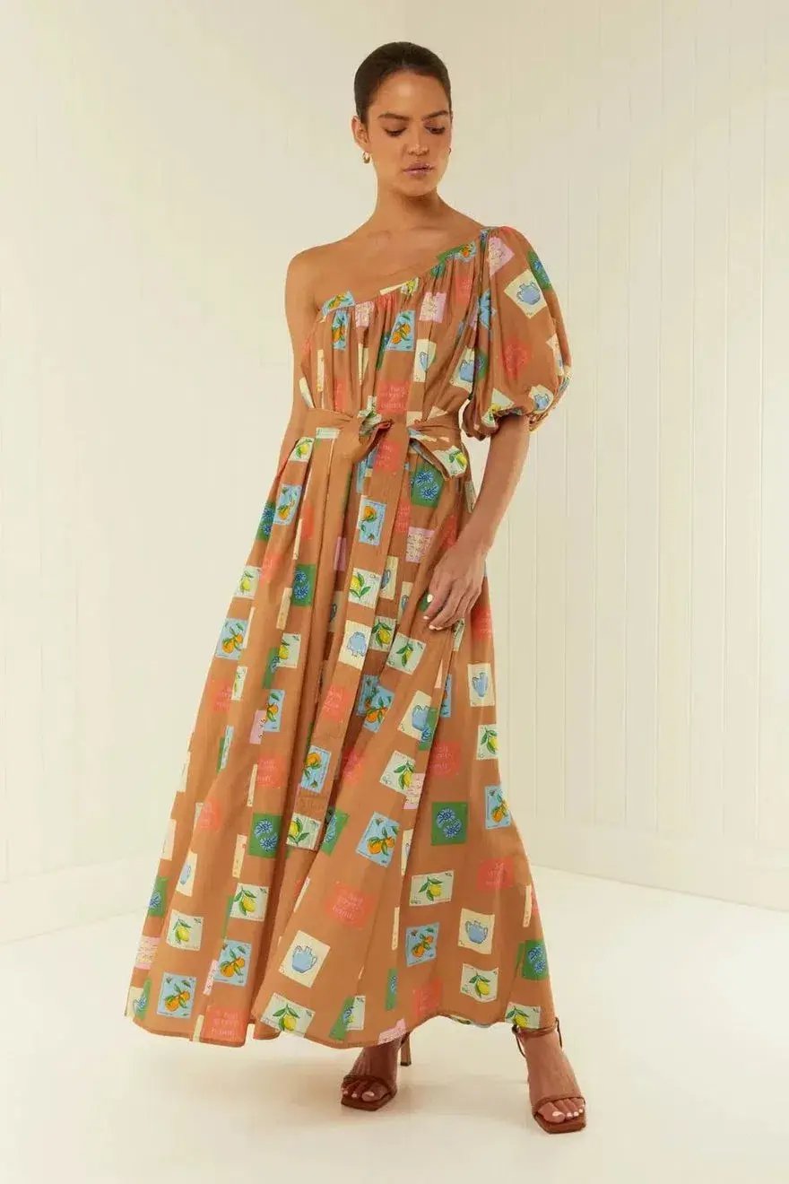 Palm Noosa Lotus Maxi Dress Multi Size 10 photo 2