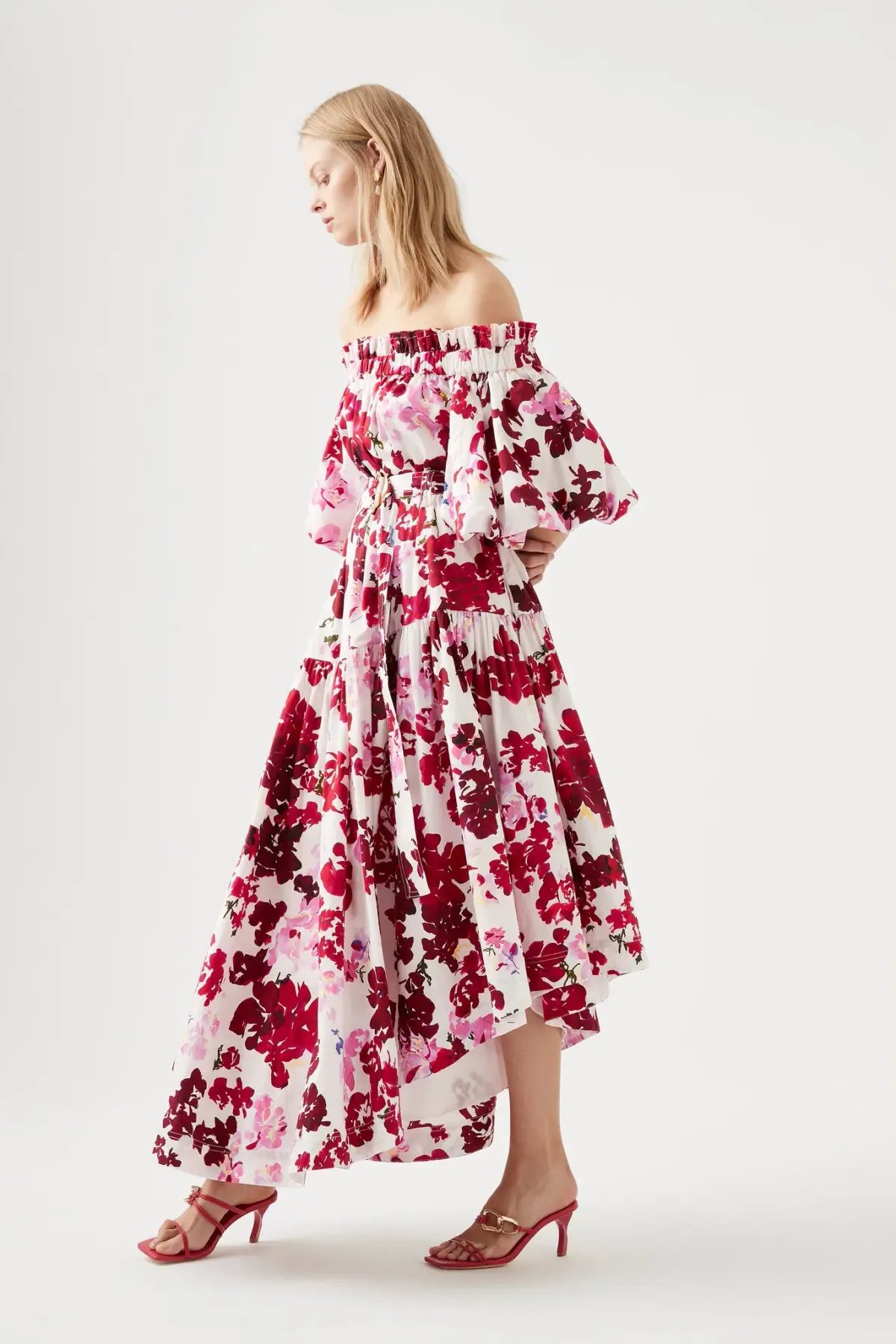 Aje Riviera Midi Dress Print Pink Size AU 16 photo 2
