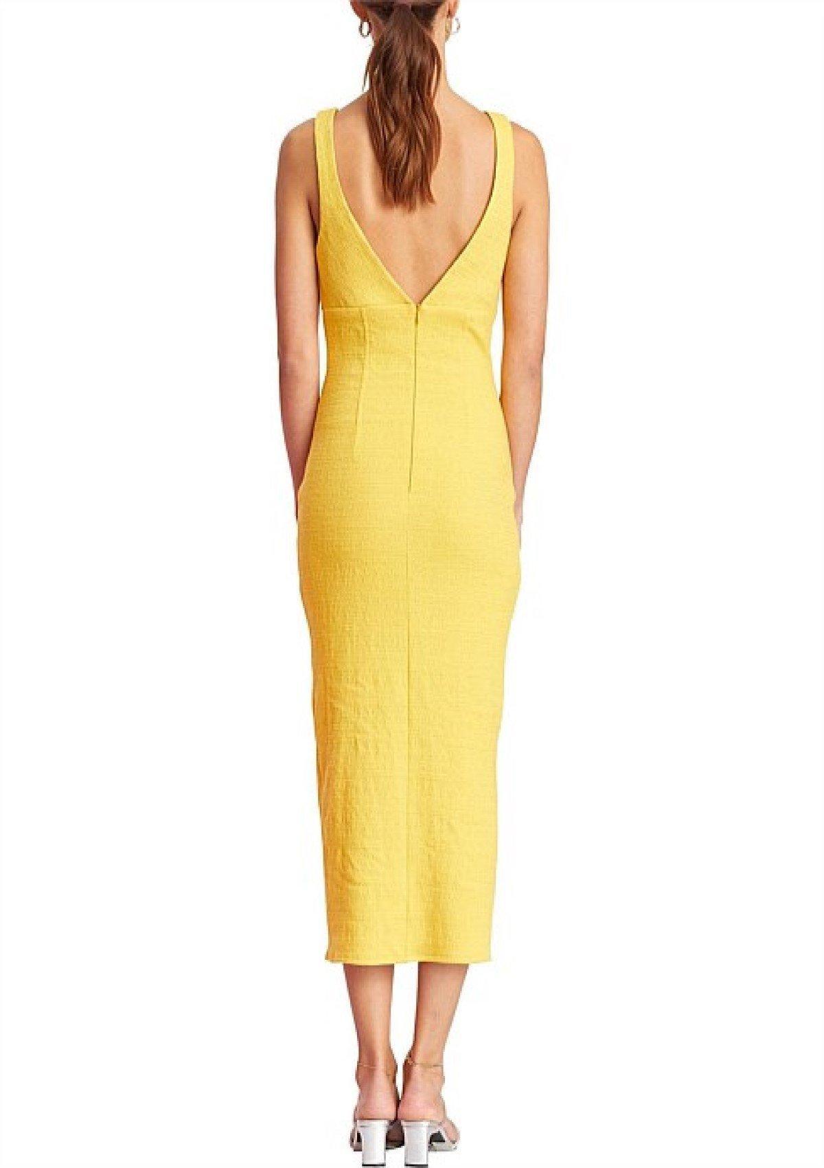 Bec & Bridge Cle'Mence Midi Dress Yellow Size 10 photo 2