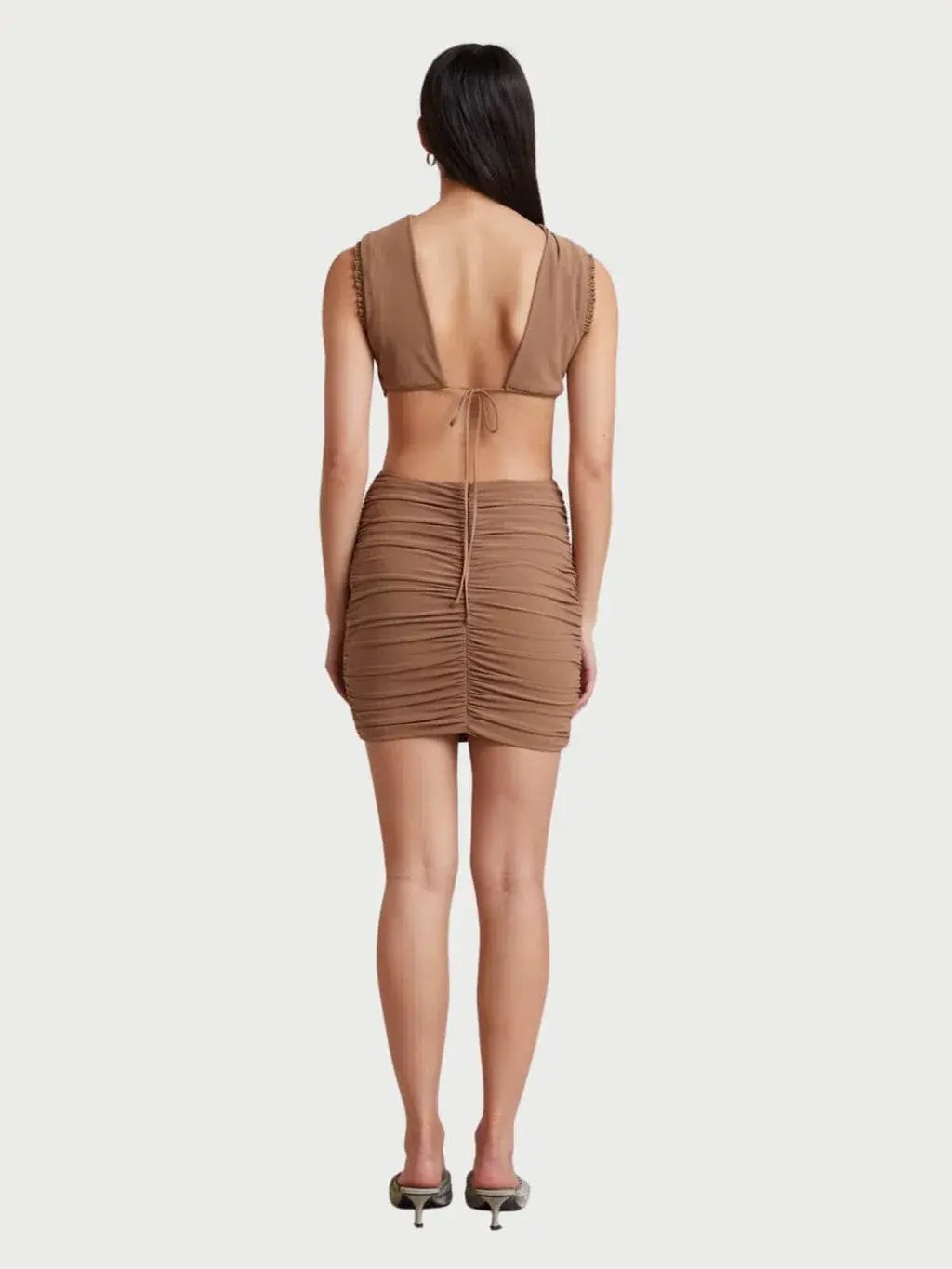 Bec and Bridge Sepia Vixen Mini Dress Brown Size 10 photo 2