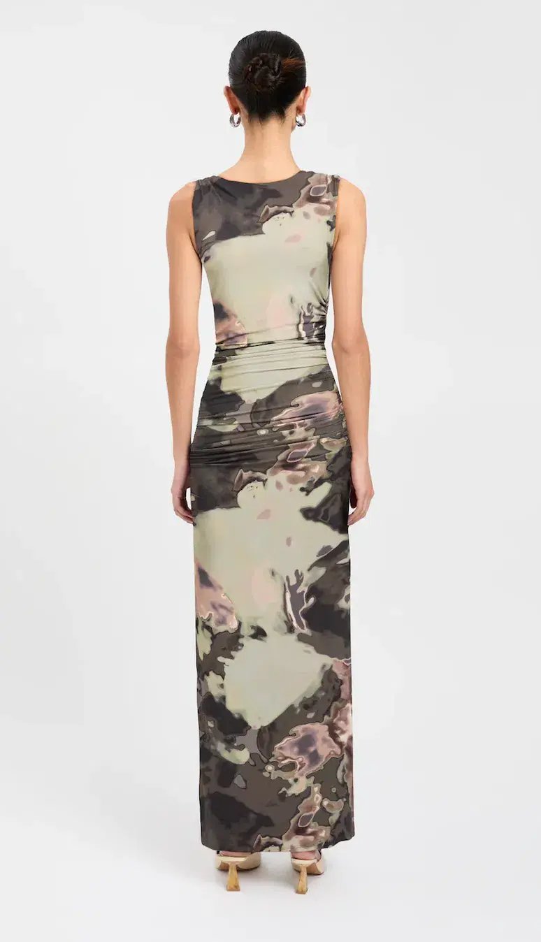Kookai Lucia Midi Dress Khaki Size 8 photo 3