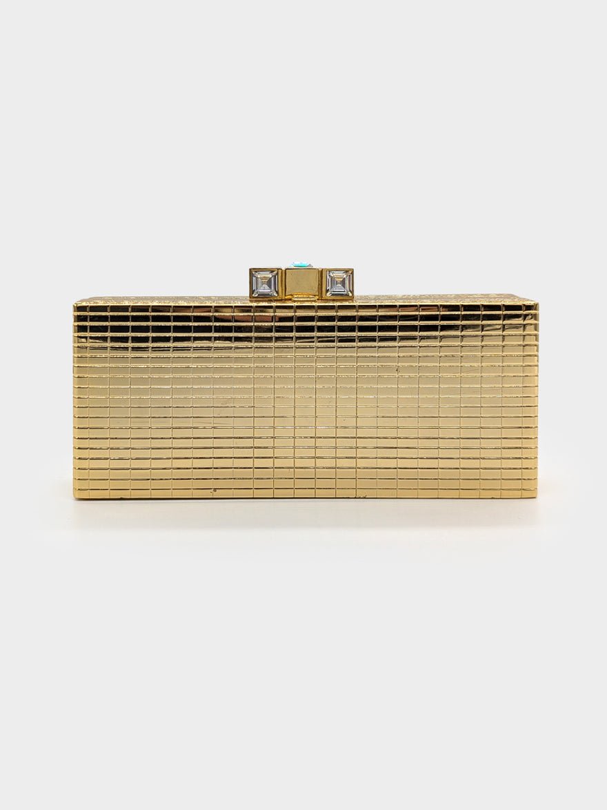 Vintage RODO Tile Vintage Clutch Gold photo 3
