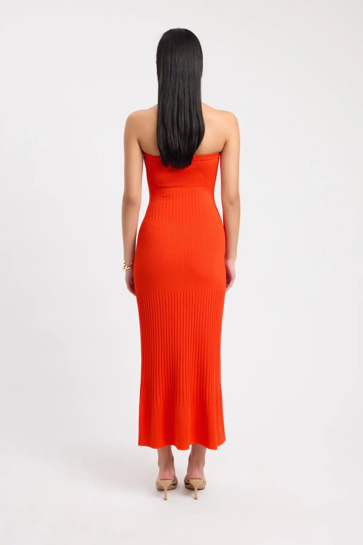 Kookai Serah Strapless Dress Mimosa Orange Size 10 photo 2