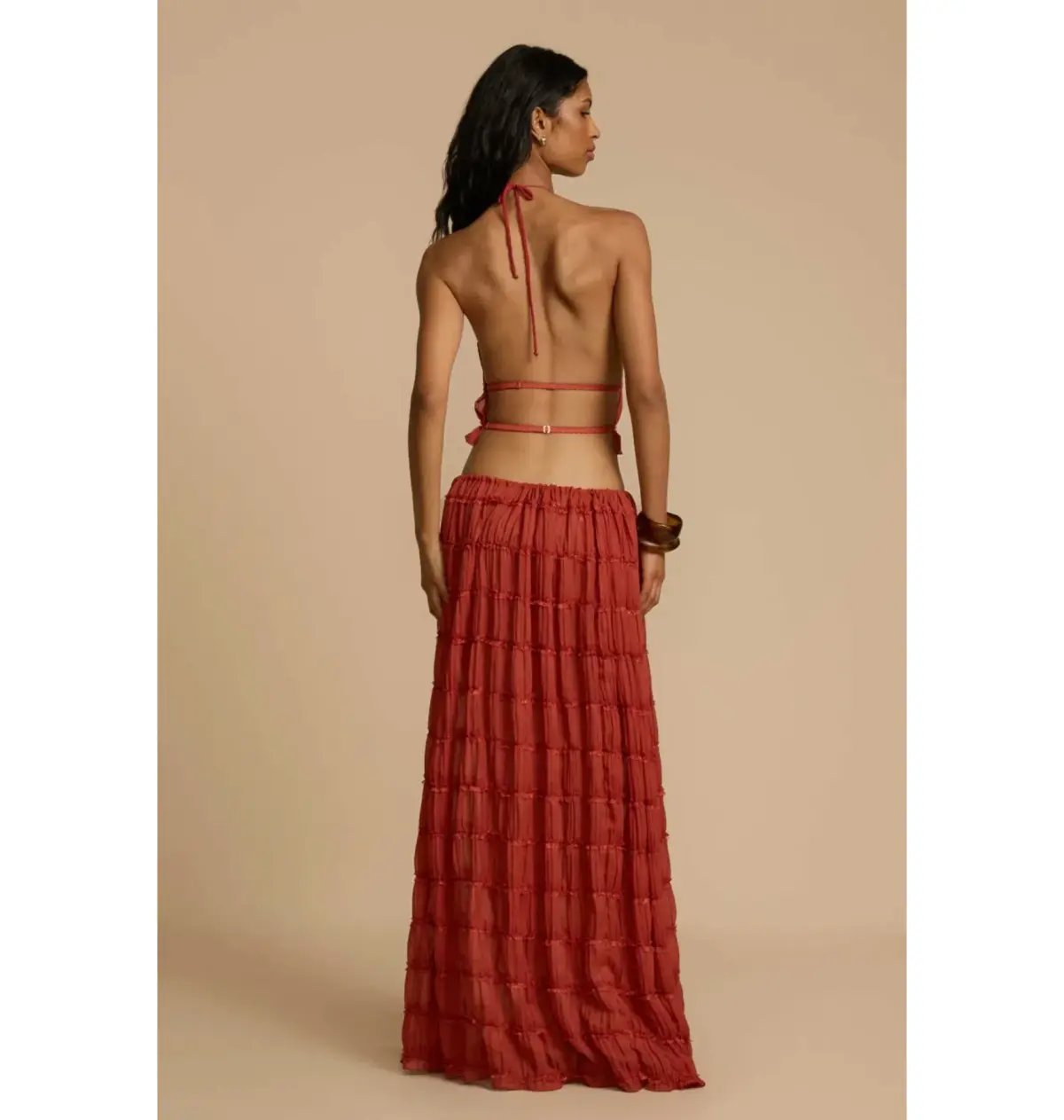 Arcina Ori Juliette Halter and Skirt Set in Red Size Small / AU 8 photo 4
