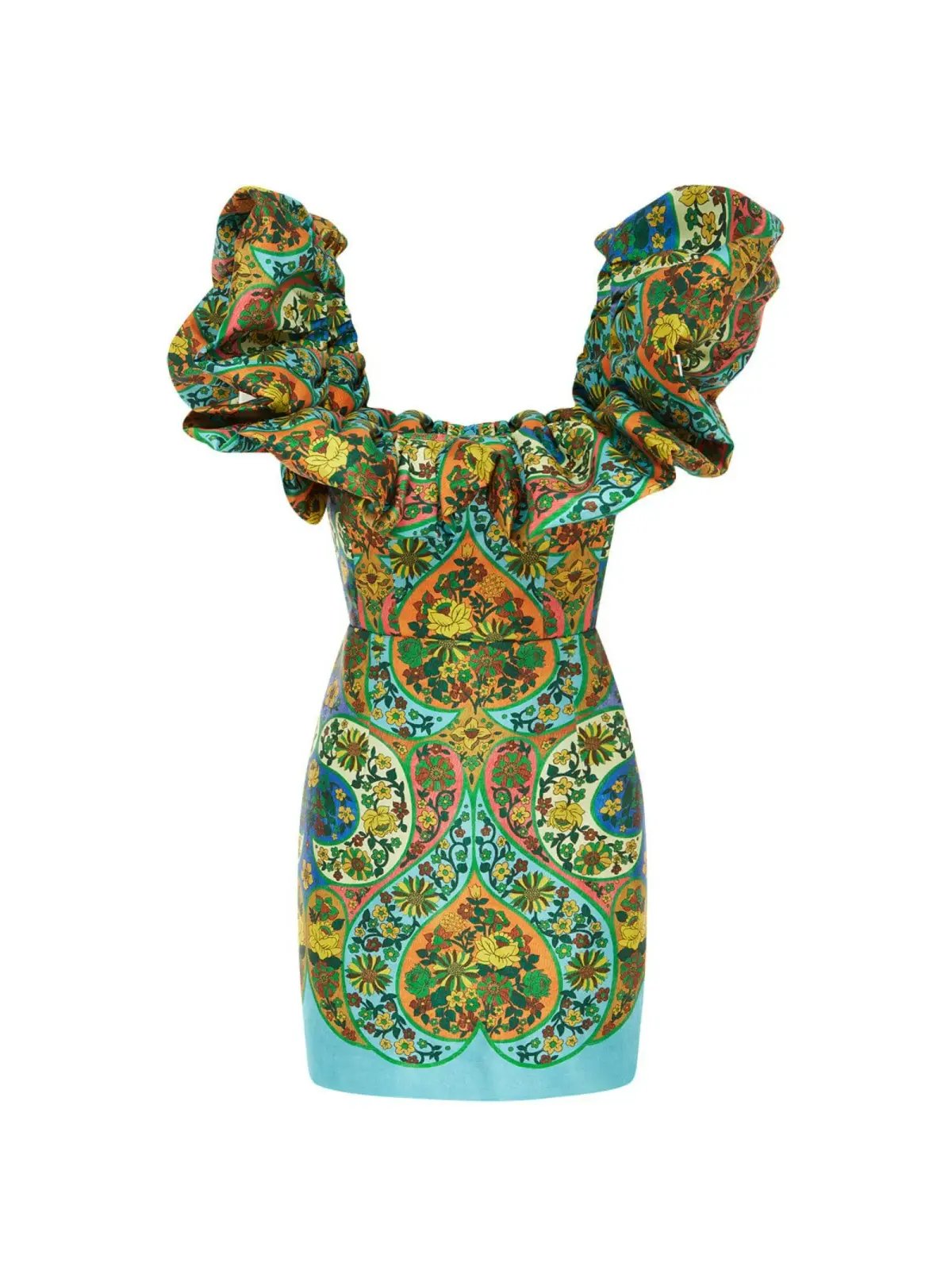 Alemais Sofie Off Shoulder Mini Dress in Multi Size AU 10 photo 4