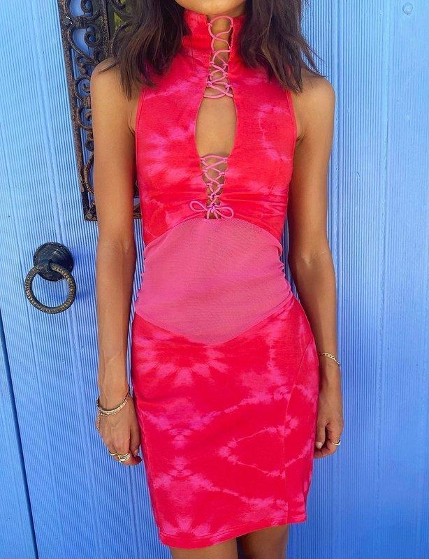 I. AM. GIA Lassona Mini Dress Pink Size 4 photo 4