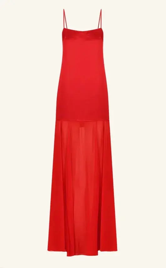 Shona Joy Moraya Dropped Waist Maxi Dress Chilli Size AU 10 photo 4