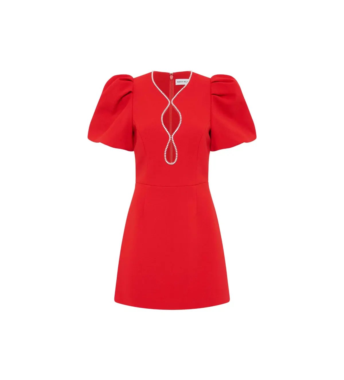 Rebecca Vallance Karina Puff Sleeve Mini Dress Red Size 12 photo 4
