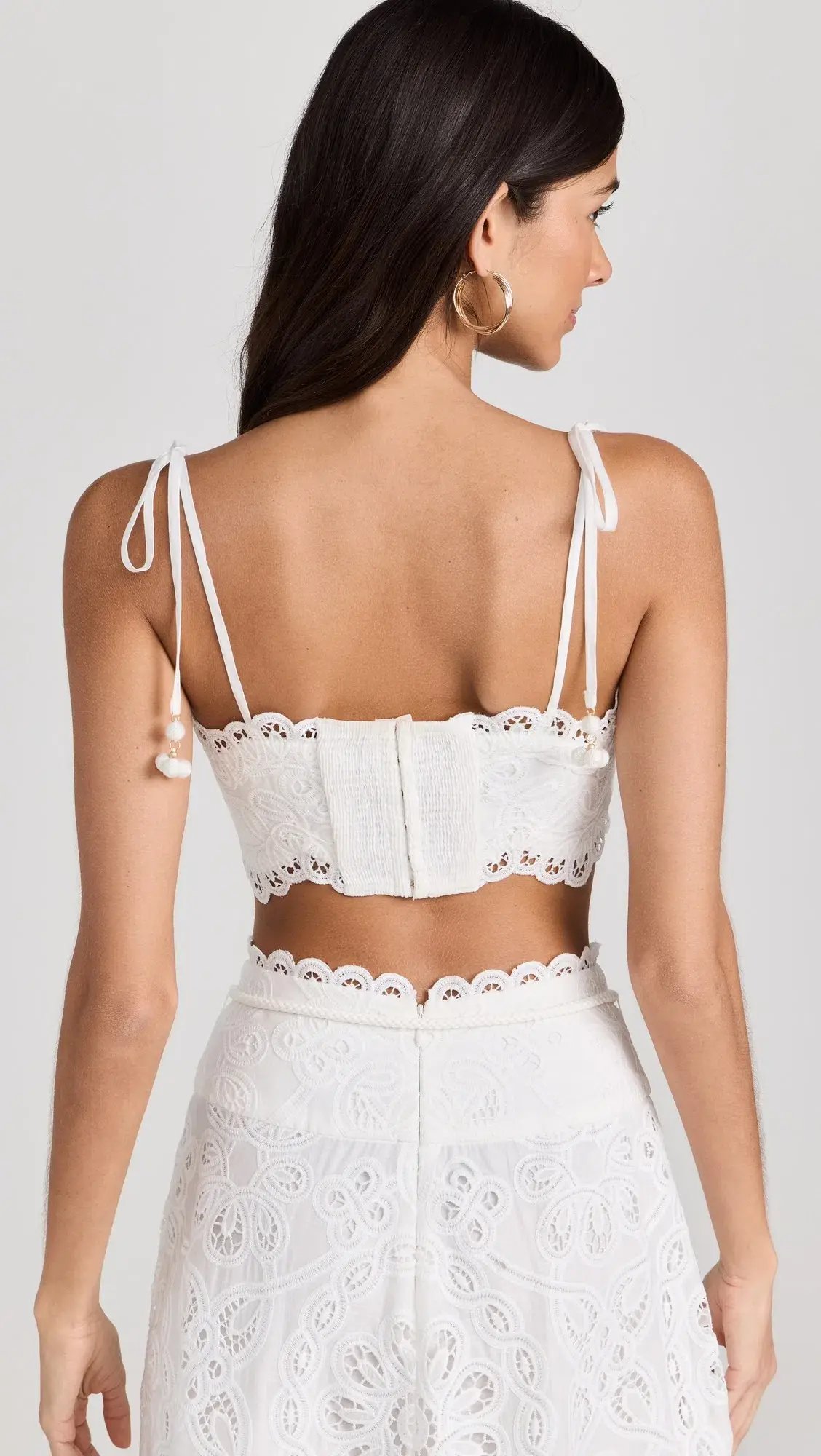 Zimmermann Ottie Embroidered Bodice & Flared Skirt Set Ivory Size 1 / AU 10 photo 3