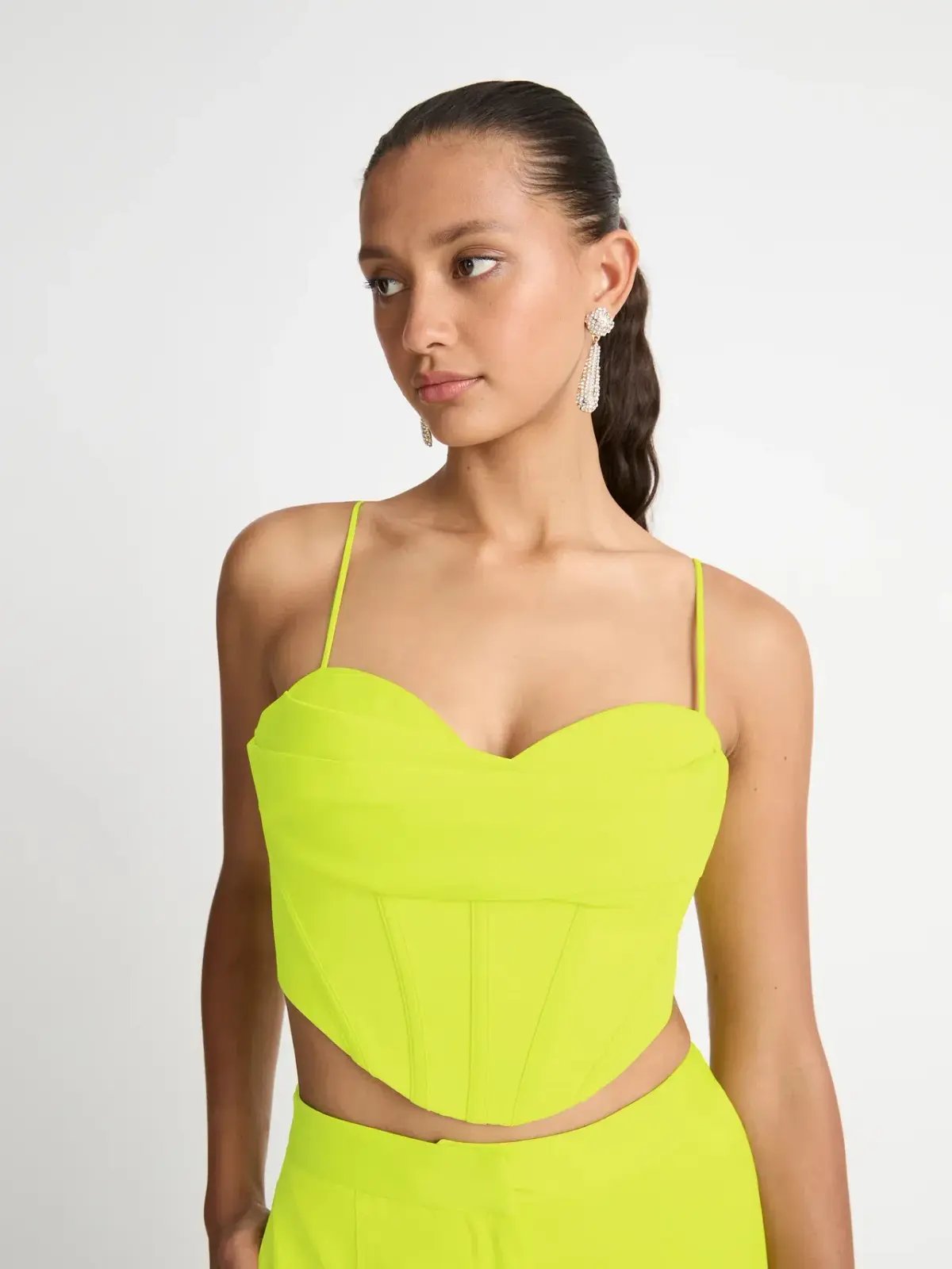 Sheike Lola Bustier Size 8 and Pant Size 10 Coord Set in Lime Green photo 2
