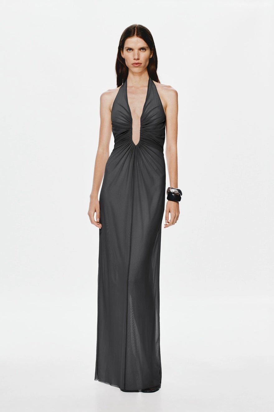 Misha Collection Chroma Two Tone Dress - Grey photo 4