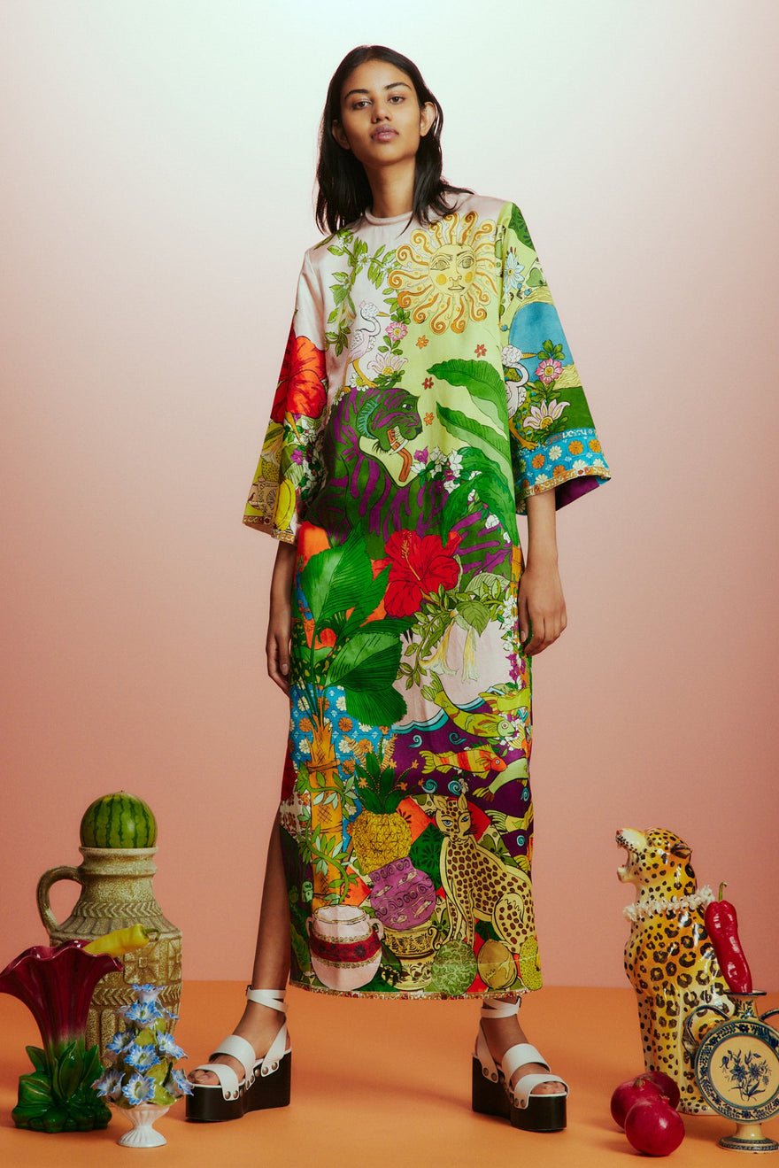 Alemais Tiger Midi Dress photo 2