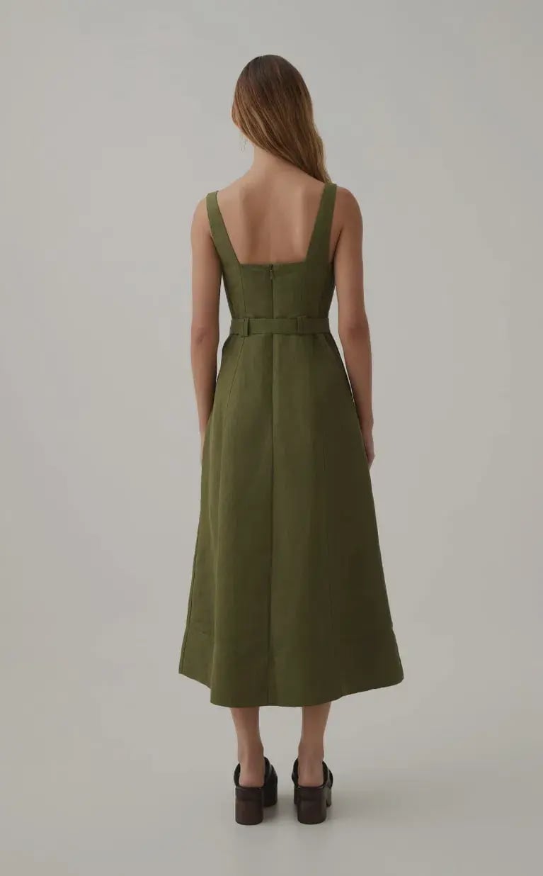AJE Axle Utility Midi Dress Size 10 photo 5