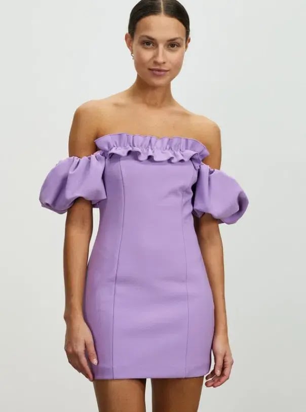 Lover Nicoletta Mini Dress Purple Size 8 photo 2
