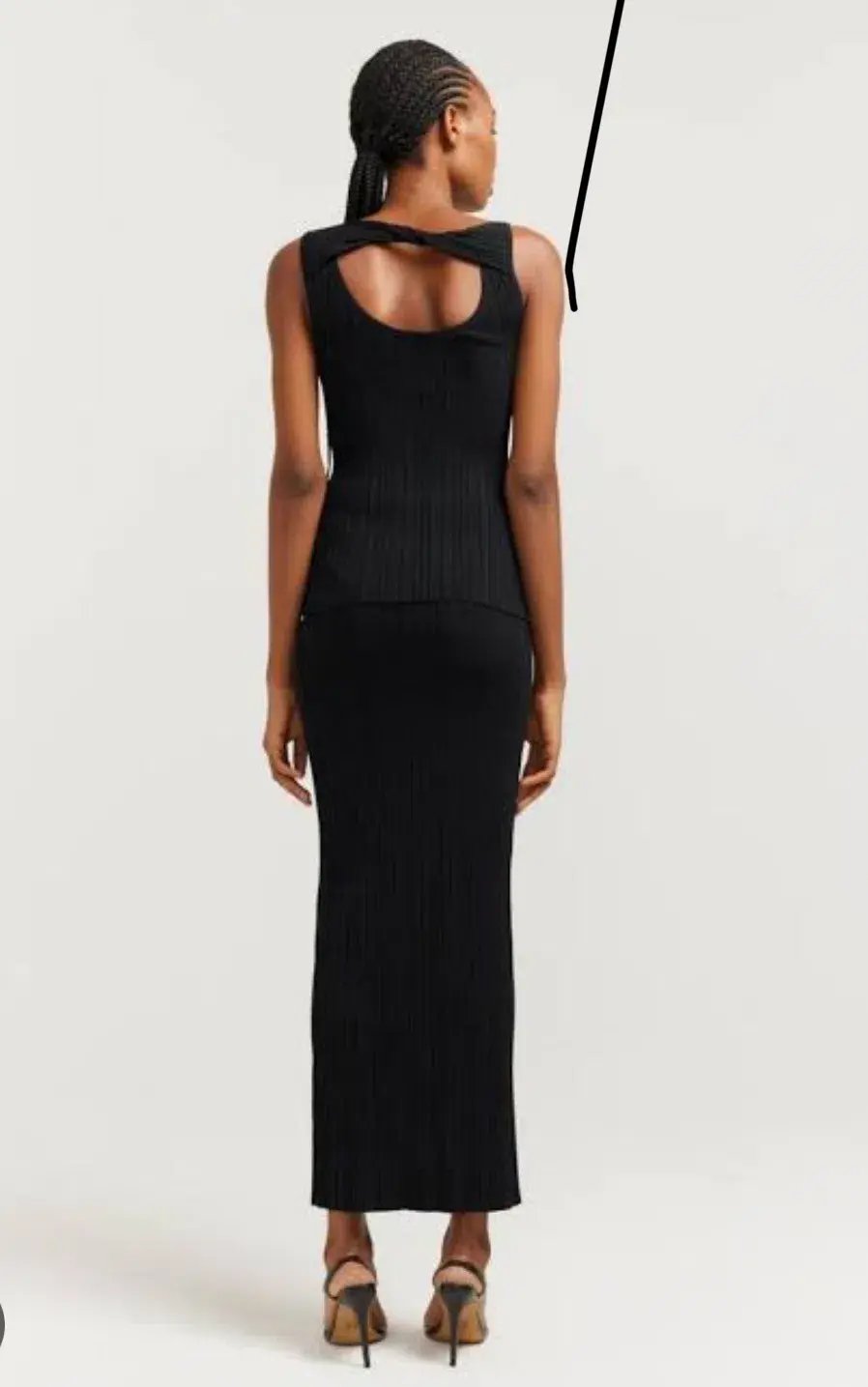 Henne Romee Knit Skirt and Top Set in Black Size AU 12 photo 2