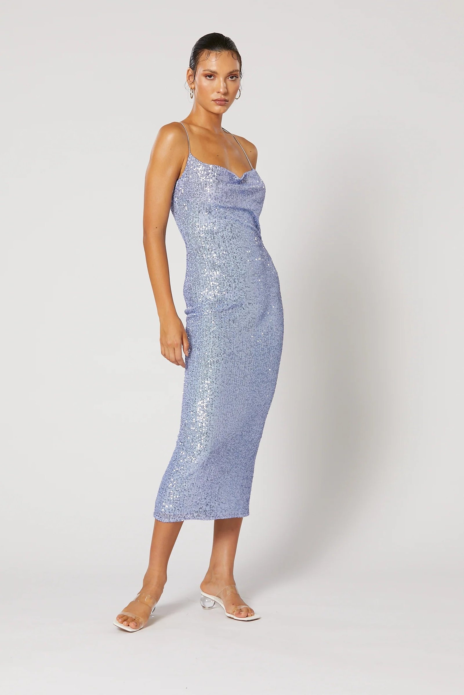WINONA MARINI MIDI DRESS - BLUE photo 4