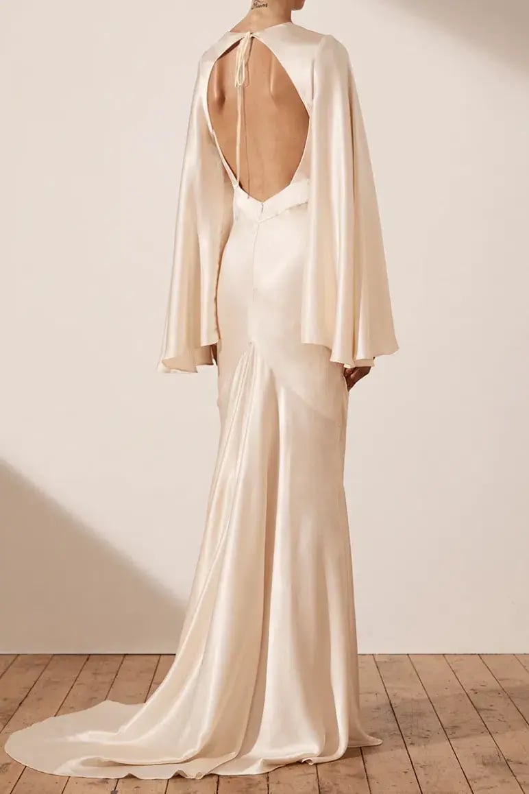 Shona Joy La Lune Backless Maxi Ivory Size AU 10 photo 3