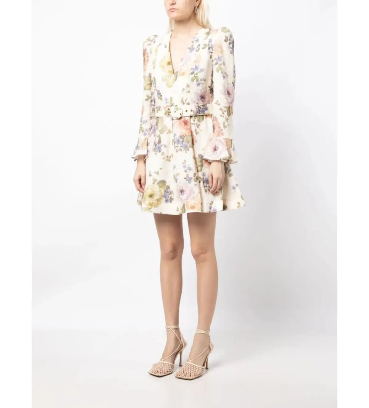 Zimmermann Luminosity Mini Dress Multi Floral Cream Size 0 / AU 6 photo 2