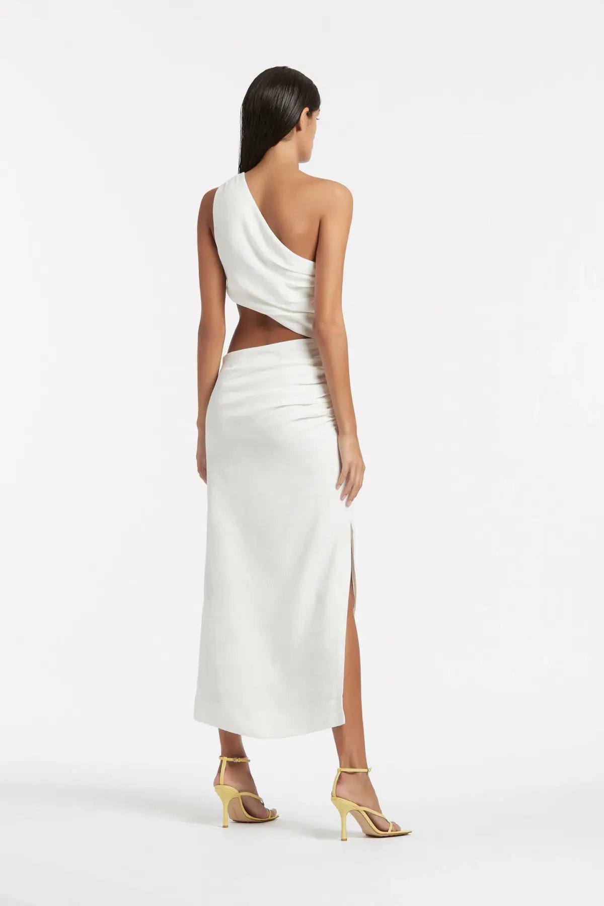 Sir the Label Clemence One Shoulder Midi Dress in Ivory Size 2 / Au 10 photo 3