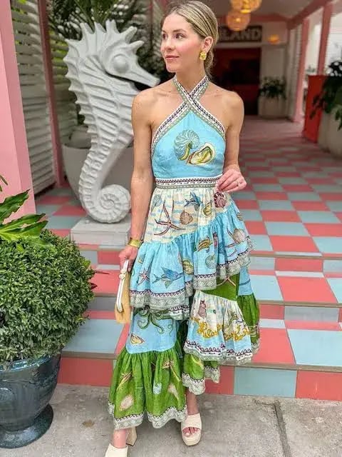 Alemais Bath House Midi Dress Multi Size 12 photo 2