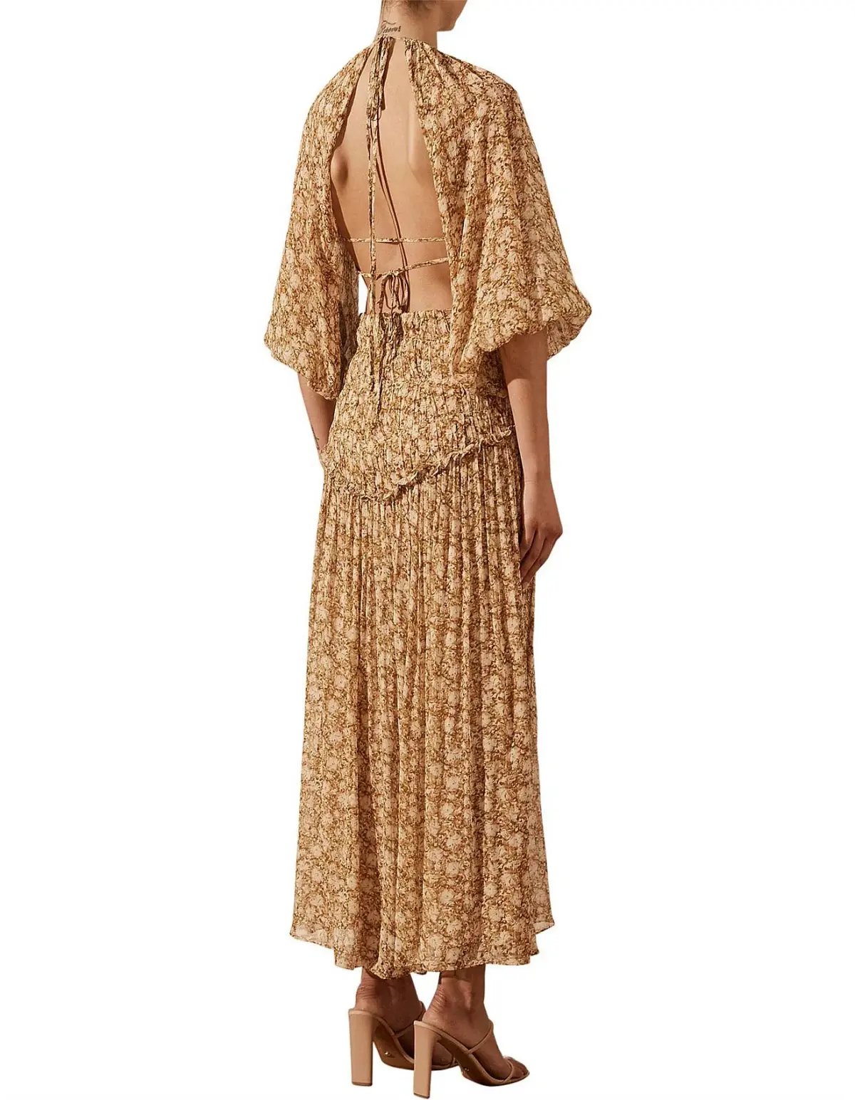Shona Joy: Julia Cutout Backless Midi Dress photo 3