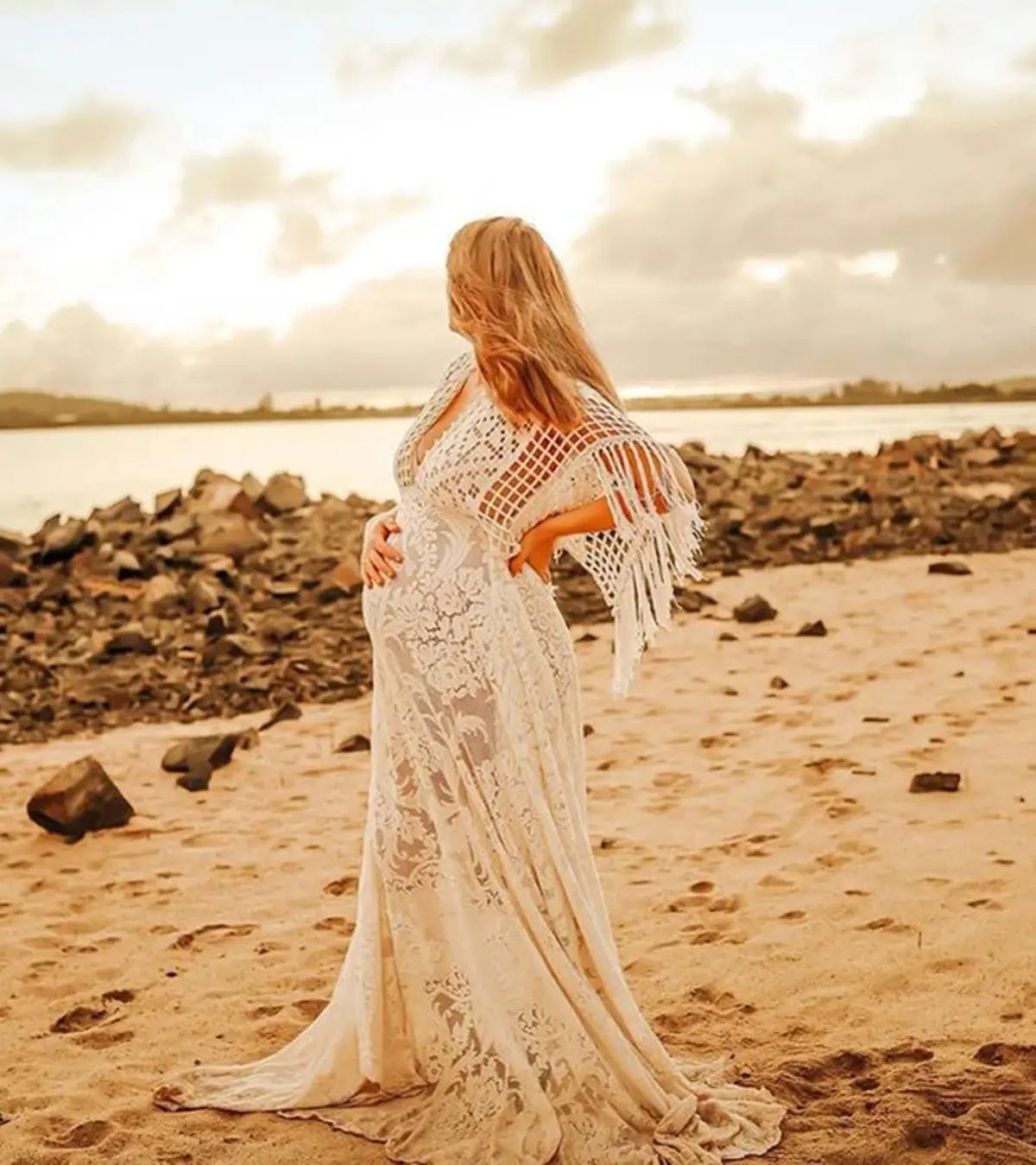 Natasha Gan Maxi Dress White Size AU 20 photo 7