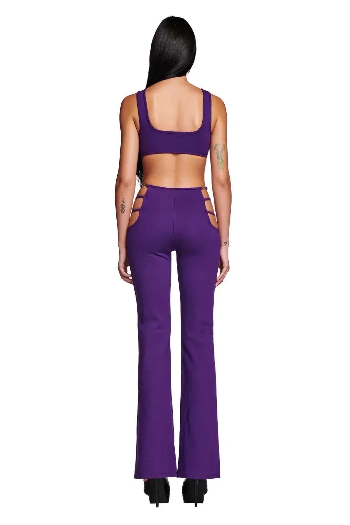 I. AM. GIA Lucid Crop Top & Pants Set Purple Size S/AU 8 photo 6