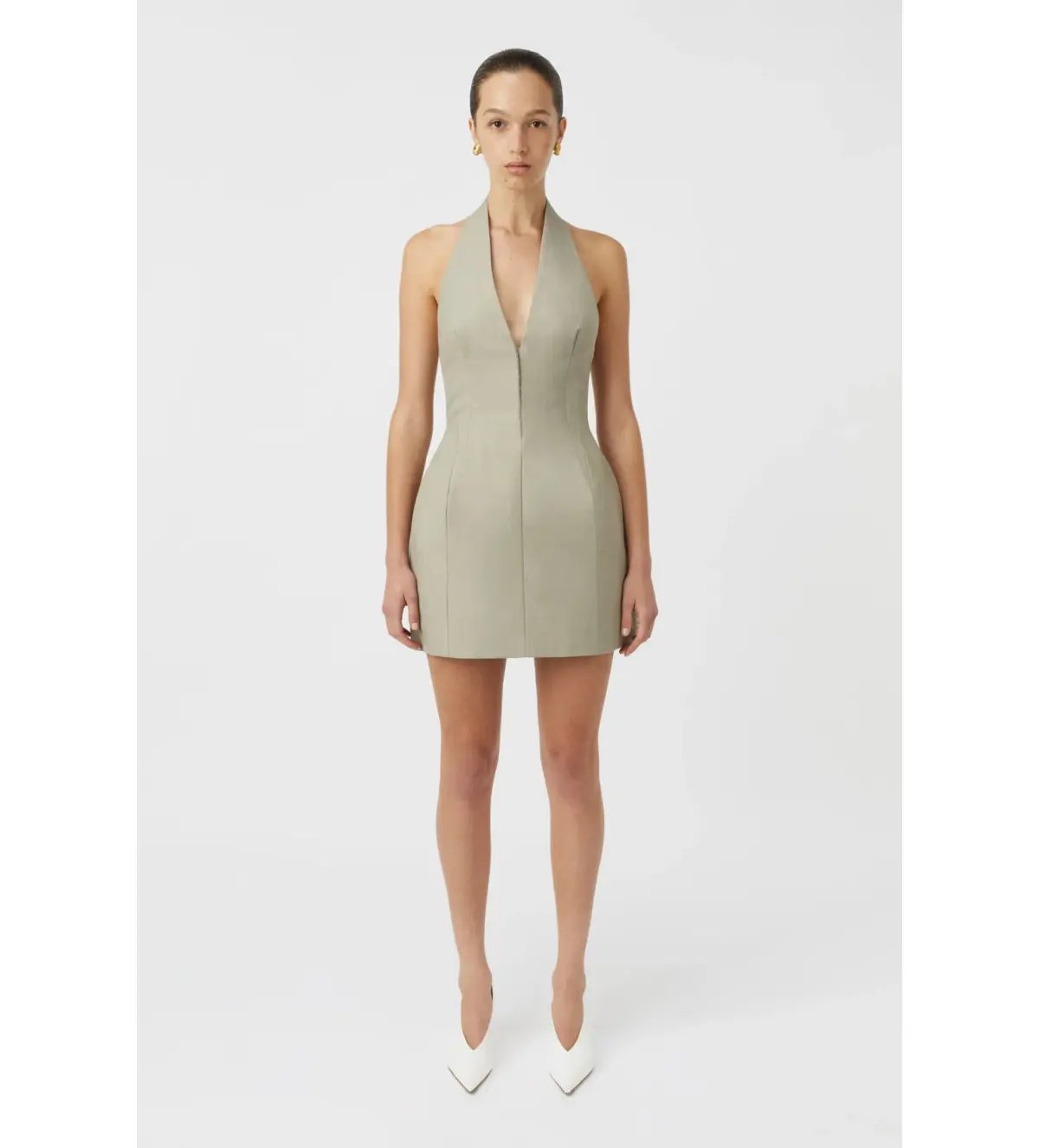 Camilla and Marc Pompidou Mini Dress Olive Marle Size 8 photo 3