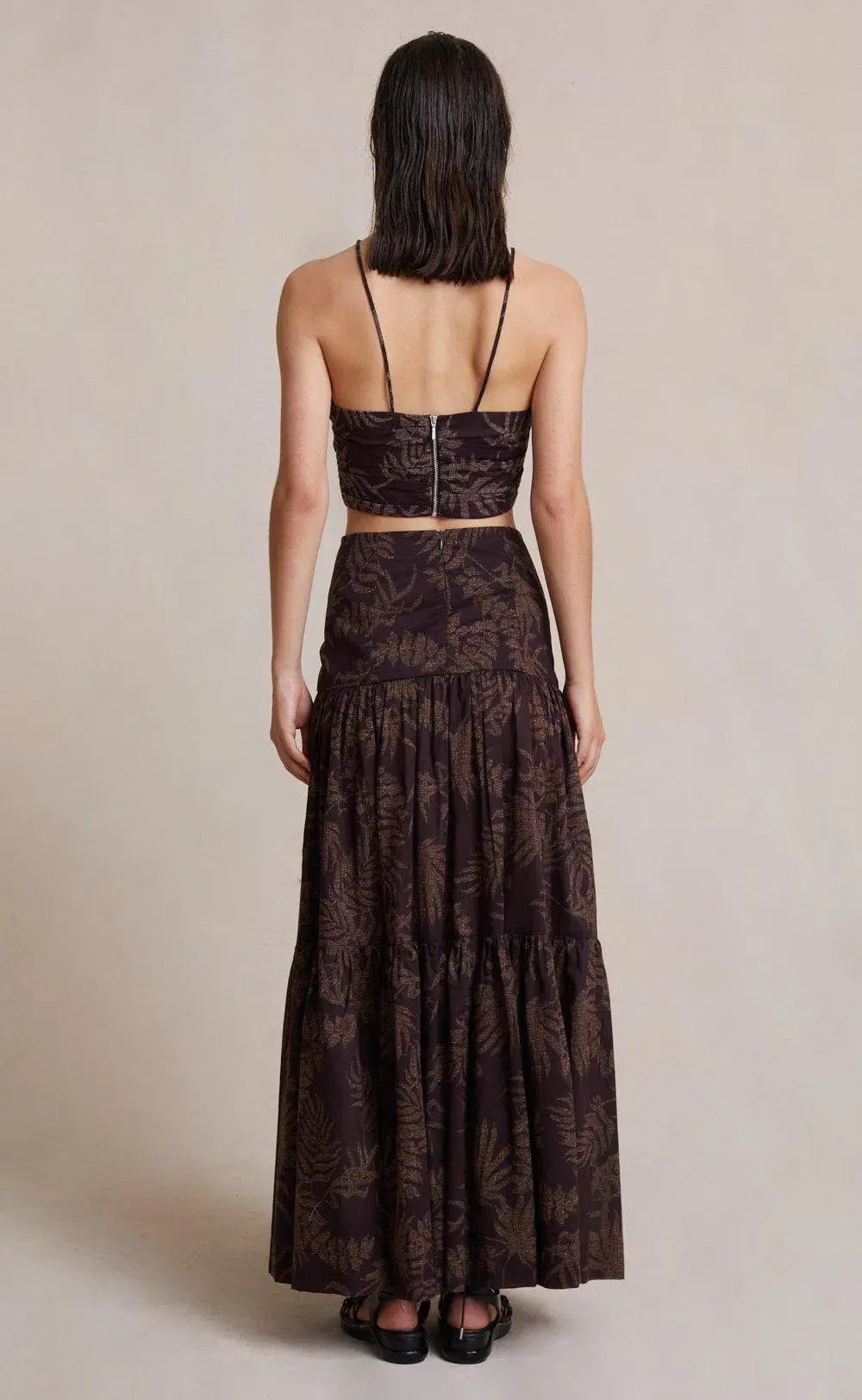 Bec & Bridge Desert Palm Top and Maxi Skirt Set Print Size 8 photo 3