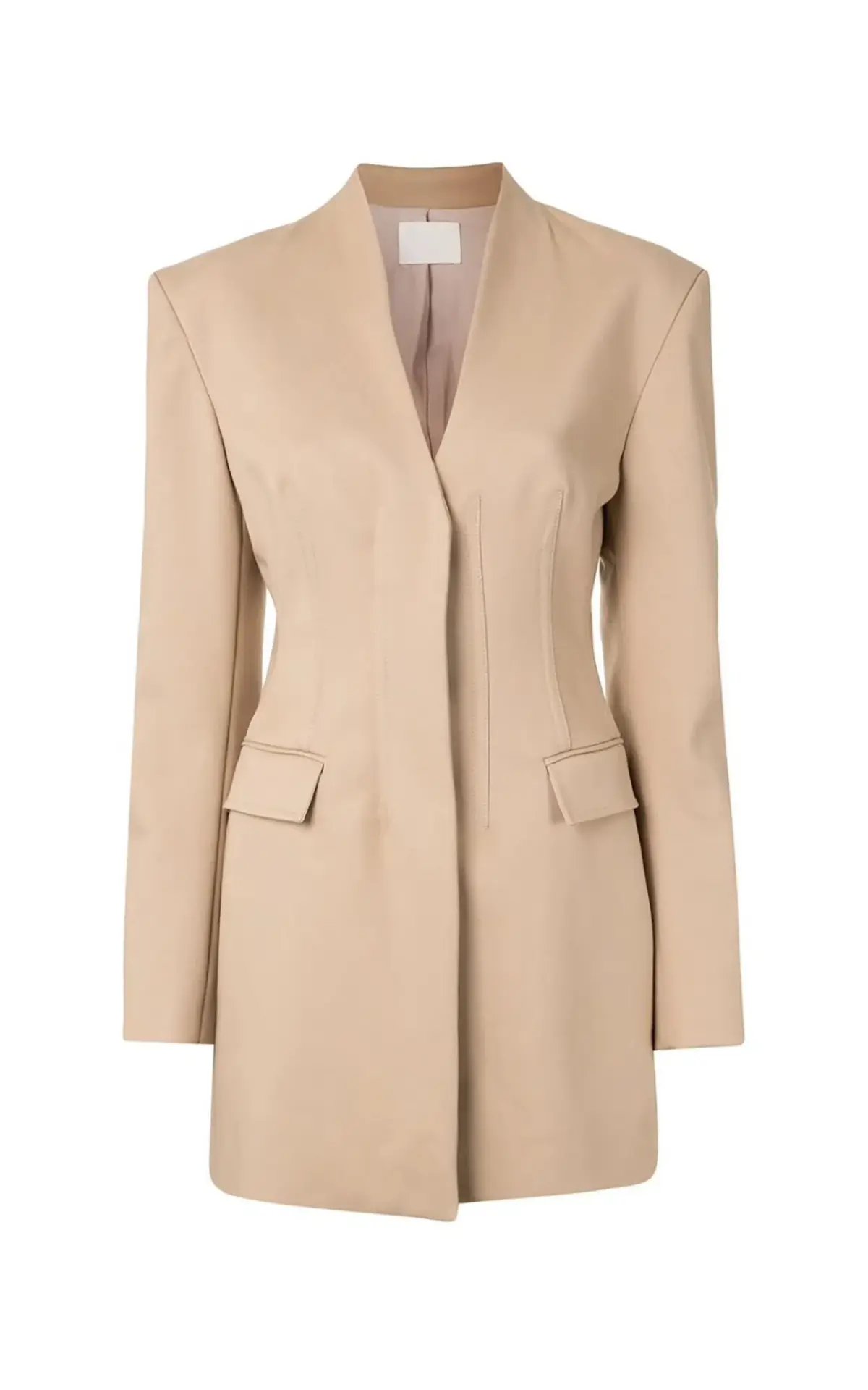 Dion Lee Camel Frame Blazer Dress Nude Size 8 photo 3