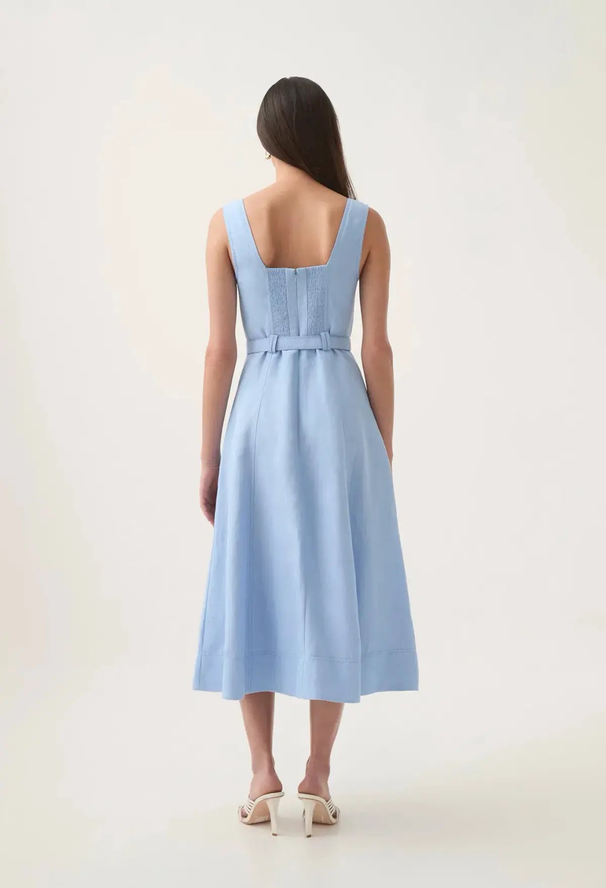 Aje Primary Belted Midi Dress Daydream Blue Size AU 12 photo 4