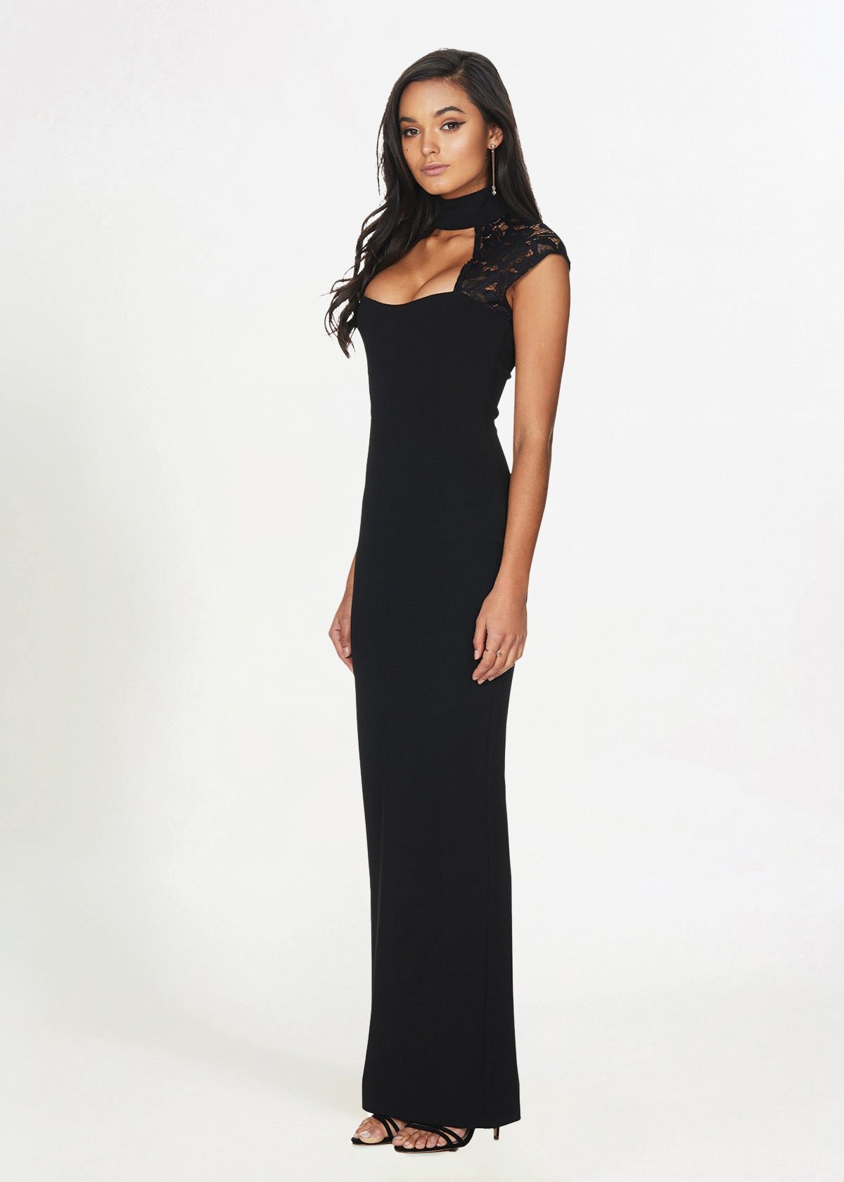 Lady Lace Dress in Black photo 3
