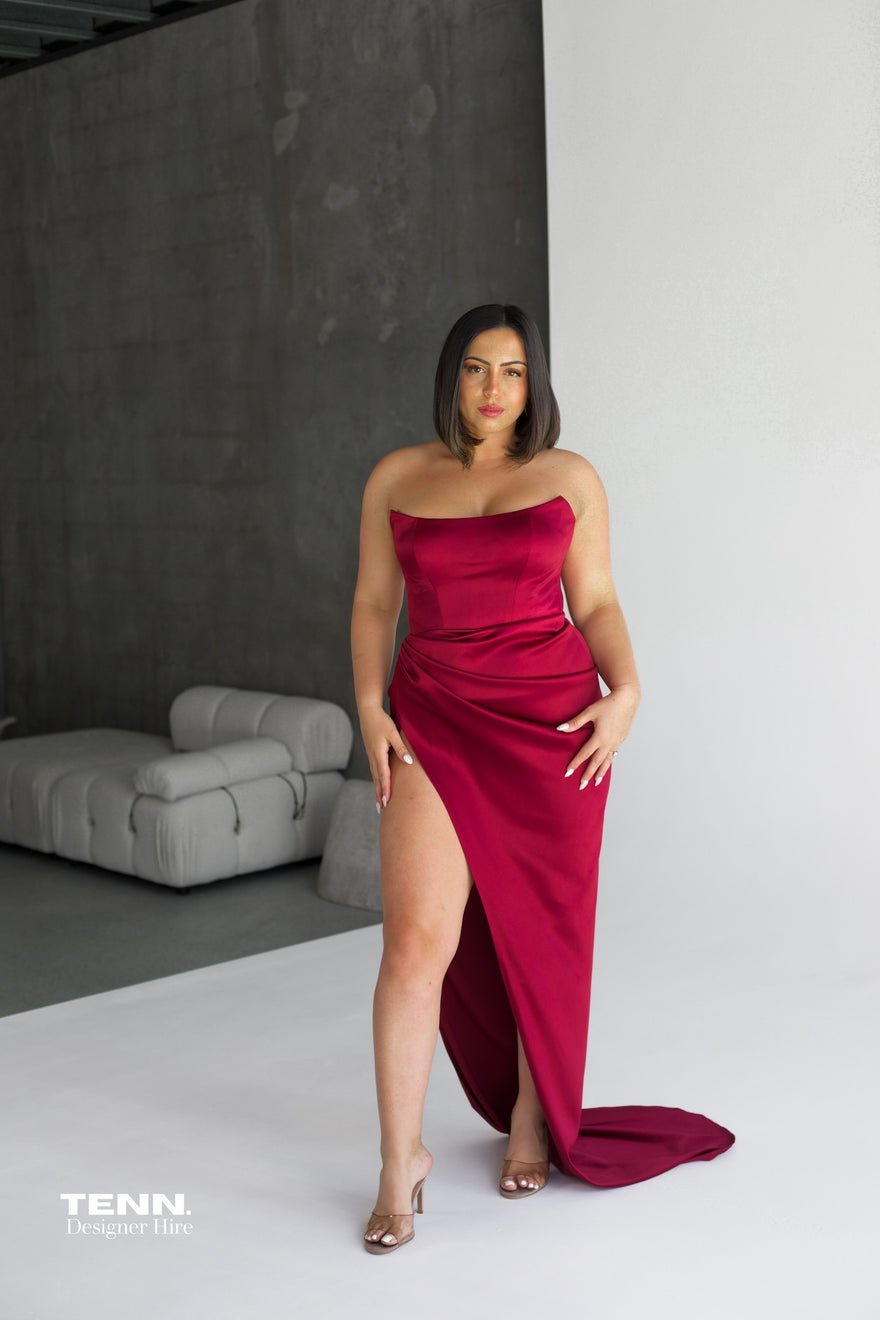 Lia Stublla Amity Gown - Cherry photo 4
