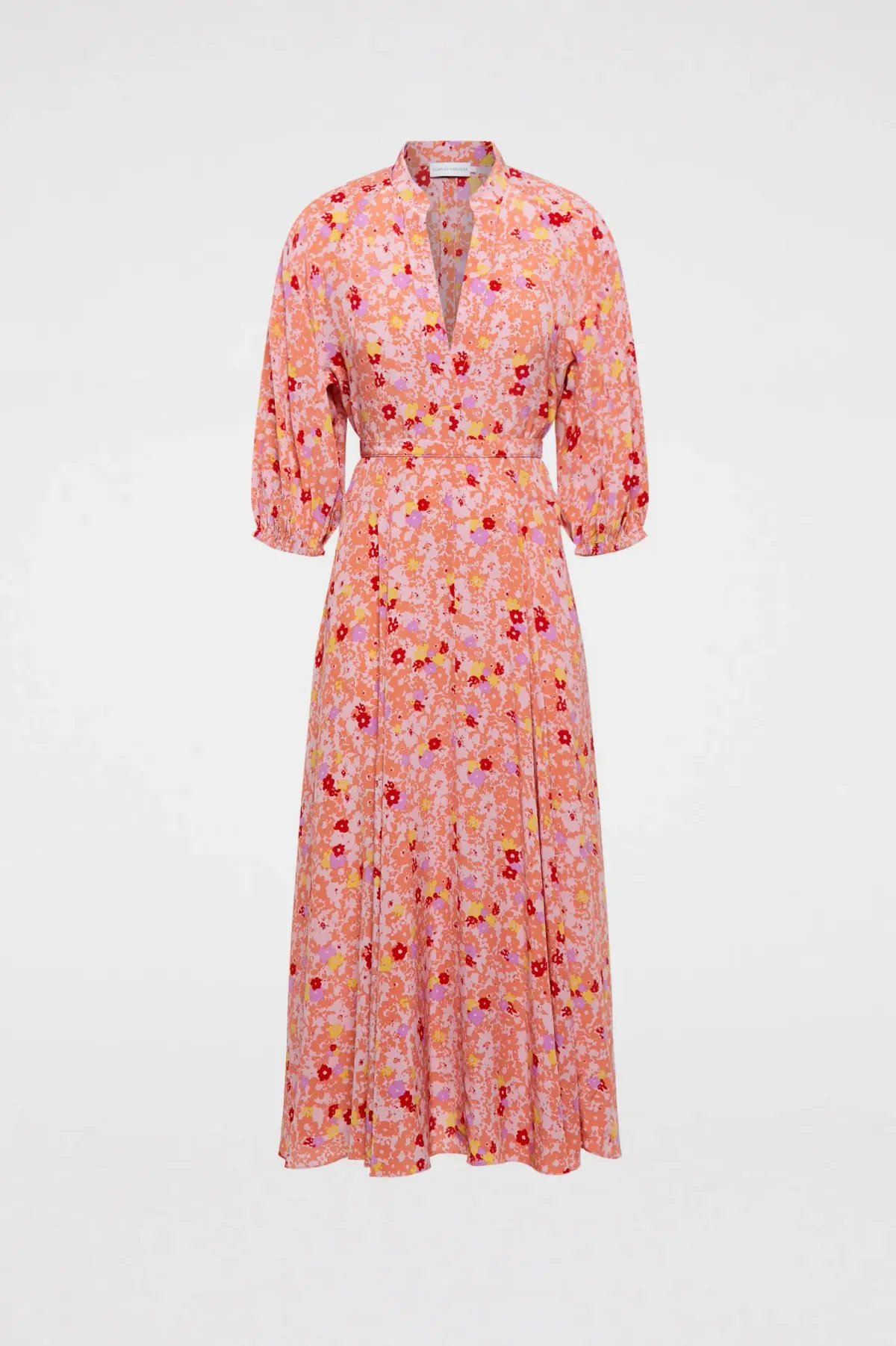 Scanlan Theodore Silk Daisy Floral Dress Peach Size AU 12 photo 4