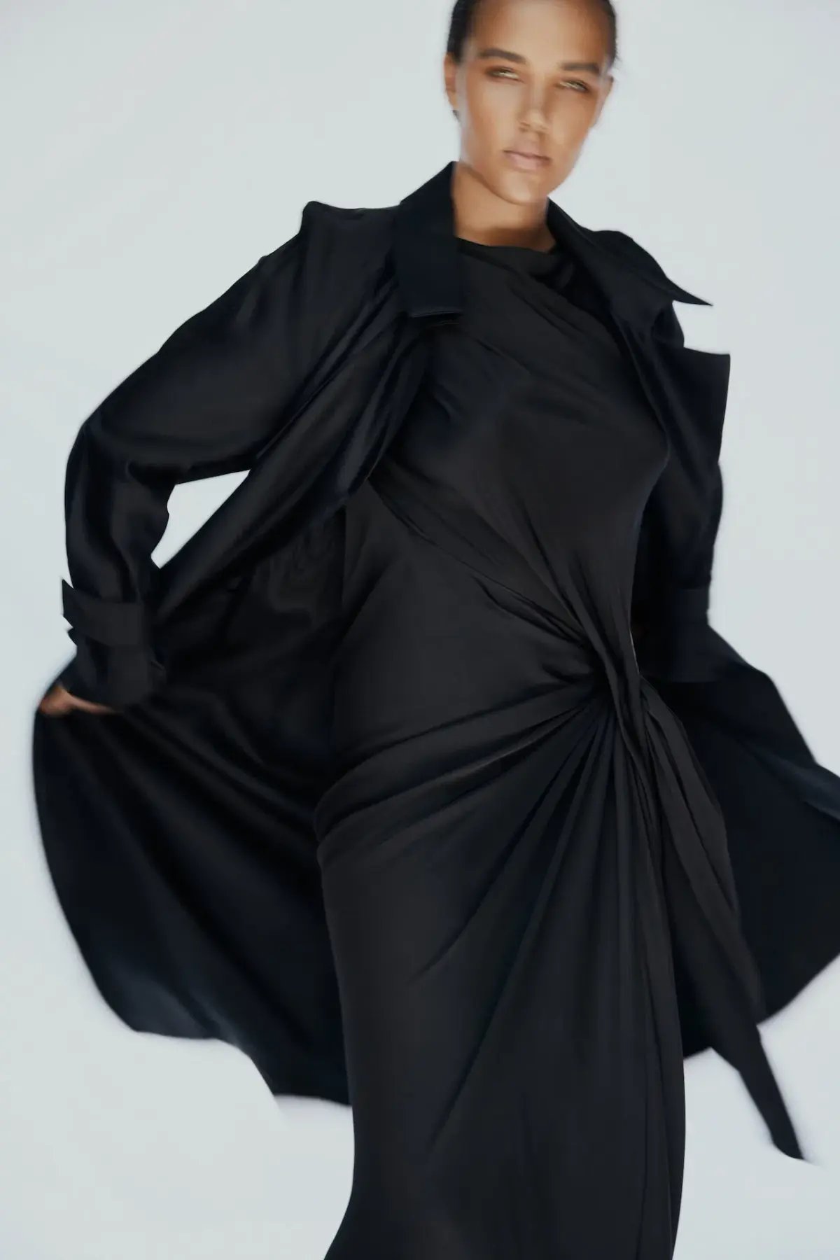 Bianca Spender Eva Satin Crepe Dress Black Size 16 photo 3