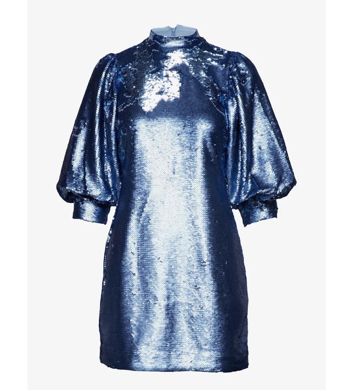 Ganni Forever Sequin Mini Dress in Blue Size 10 photo 4
