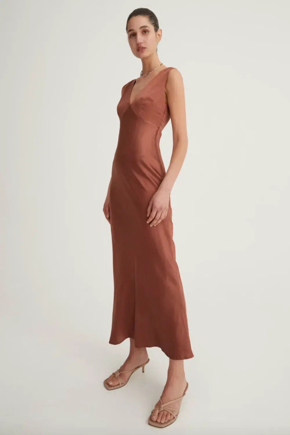 Hansen and Gretel Jessa Dress Brown Size 8 photo 2
