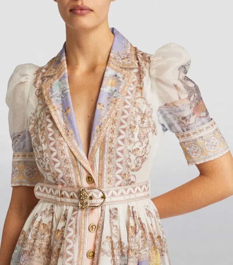 Zimmermann High Tide Midi Shirt Dress Odyssey PrintSize 4 / Au 16 photo 3