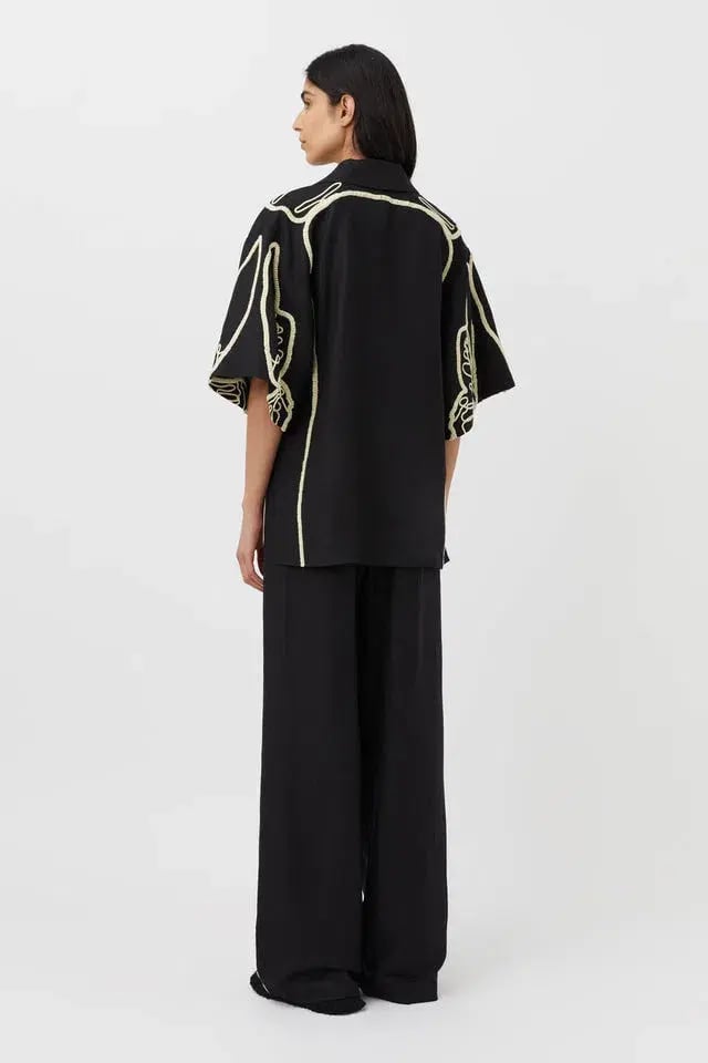 Camilla & Marc Lanza Shirt and Lanza Pants Black Size 8 photo 2
