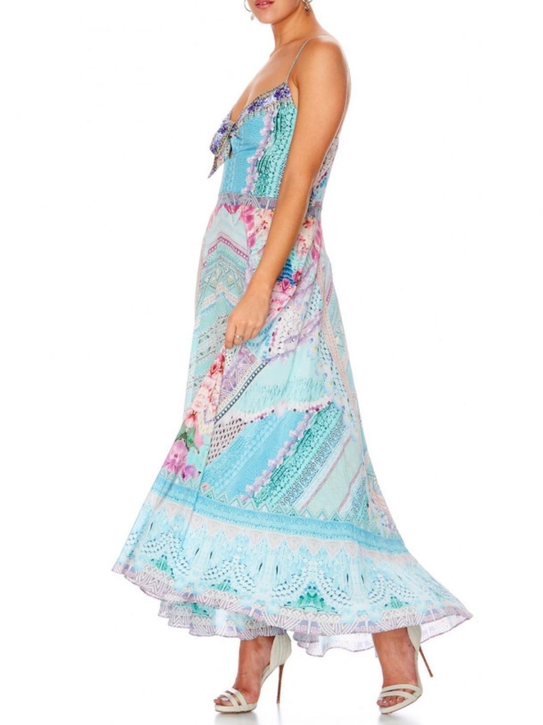 Camilla Garden State Long Dress With Tie Front Size 14 photo 2