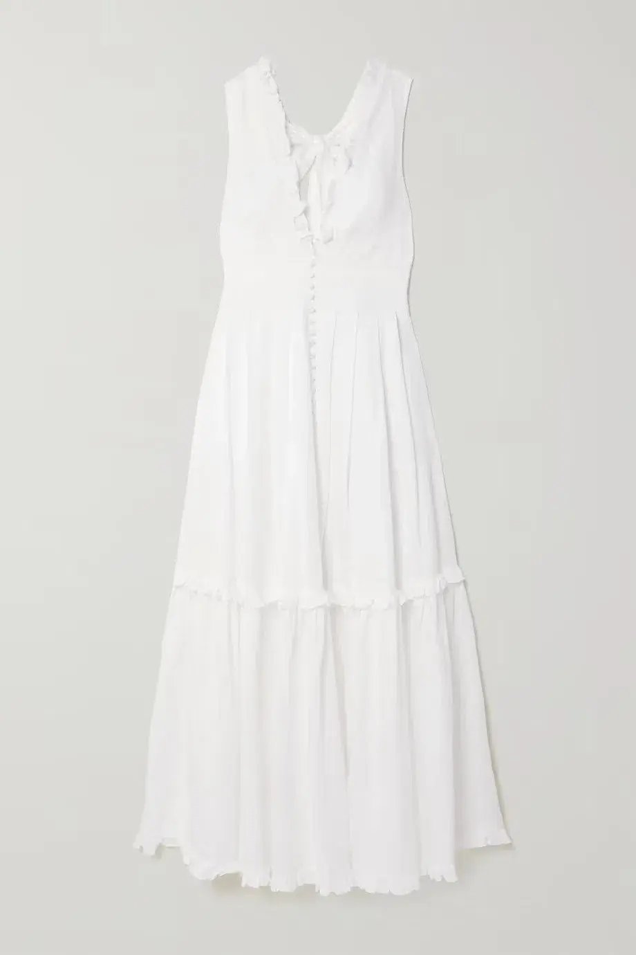 Joslin Juliet Rami Maxi Dress in White Size 8 photo 3