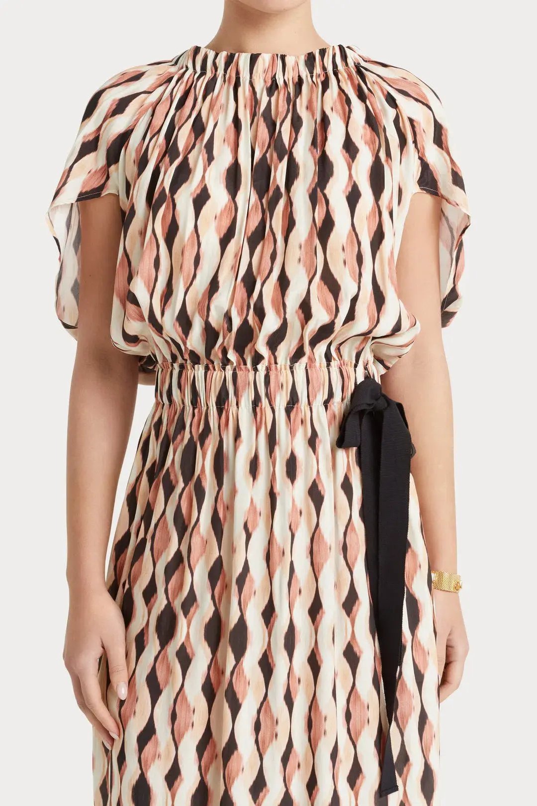 Husk Florence Print Midi Dress in Brown Size M/AU 10 photo 3