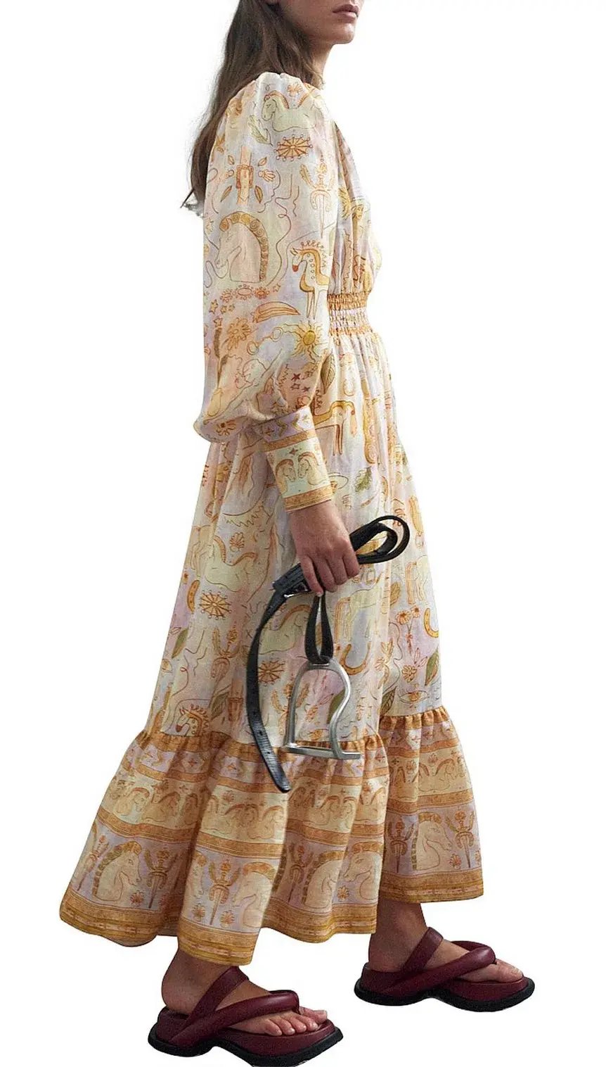 Alemais Solitaire Midi Dress Multi Size 14 photo 4