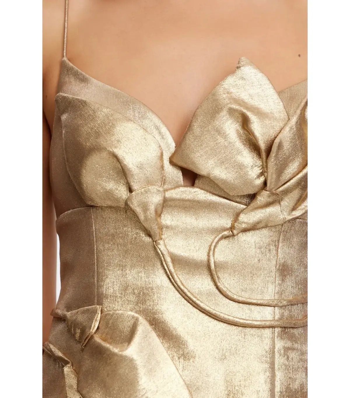 Acler Hillsome Mini Dress Gold Size AU 10 photo 4
