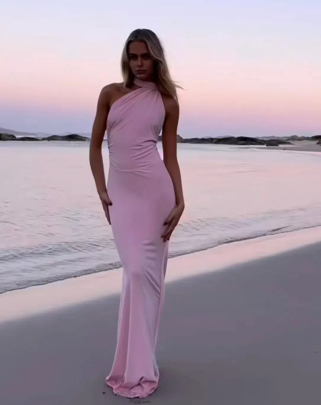 Natalie Rolt Fabienne Gown Blossom Pink Size 10 photo 5