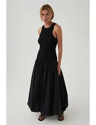 Havana Bubble Midi Dress Black Size 8/S photo 5